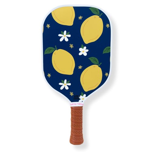 Let's Rally USAPA Approved Fiberglass Pickleball Paddle – Cute Pickleball Paddle for Women, Indoor & Outdoor Play, Lightweight Pickleball Rackets (Lemoncello)