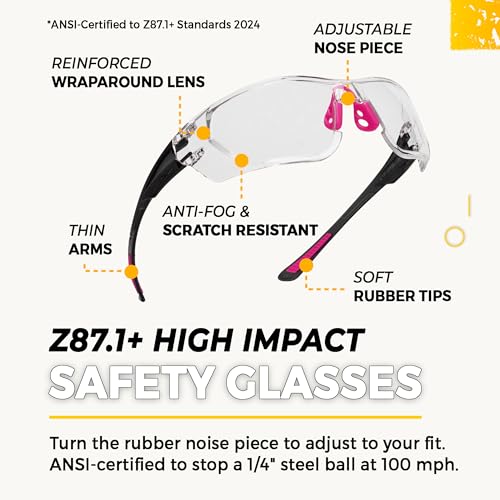 Shooting Ear Protection Kit with Clear Glasses - Pink