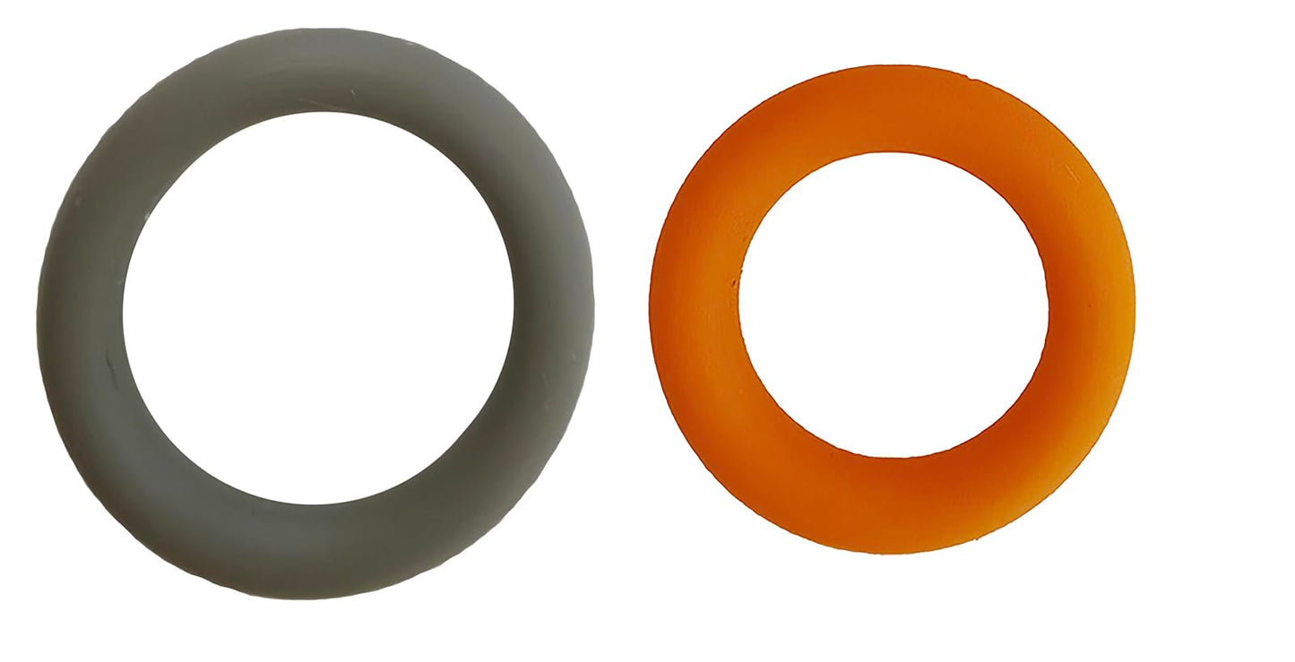 60-Pack Pressure Washer O-Rings Set - 30 Orange (1/4") & 30 Grey (3/8") Quick Connect Coupler Seals for M22 Fittings ,for Garden Hose, Nozzle, and Power Washer Accessories