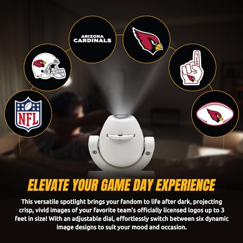 Arizona Cardinals LED Mini Spotlight Projector - 6 Logo Designs