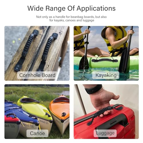 TIANMEIYI Cornhole Board Handles 2 Pack with Rubber Grip - Easy DIY Install