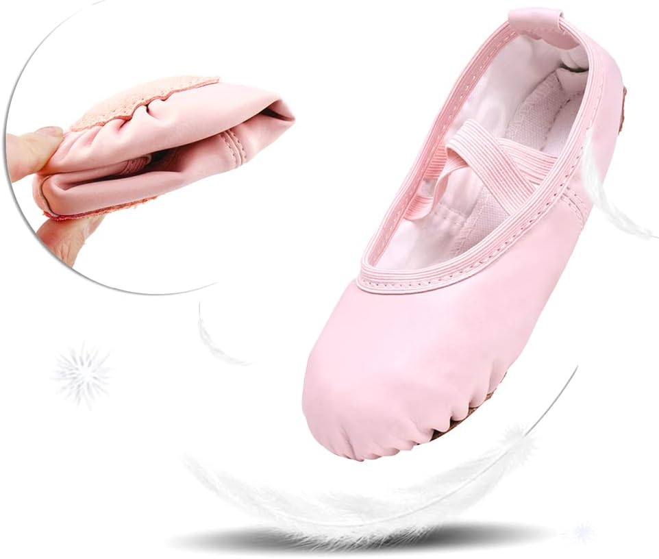Stelle Ballet Shoes - Soft Leather Toddler Ballet Slippers for Girls & Boys | Sizes Available