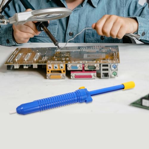 Gatuida Desoldering Sucker Manual Solder Extractor Pump for Welding and Soldering Portable Tin Suction Device 11.81 Inch Handheld Tool for Diy and Professional Use