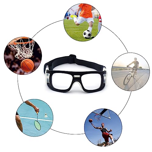 Sports Goggles for Men & Women - Black Shock-Resistant Glasses