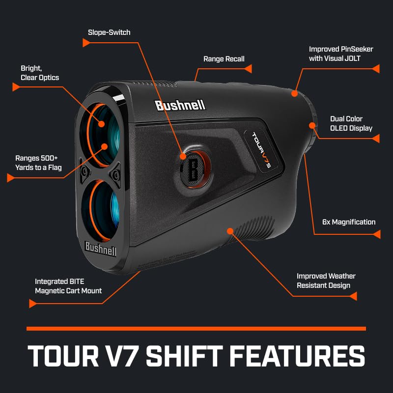 Golf Laser Rangefinder with Slope Technology - Black/Orange Patriot Pack