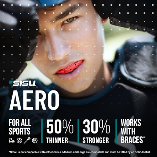 Aero Mouthguard - Ultra Slim, Remoldable, Non-Toxic Protection for Lacrosse, Football, and Hockey