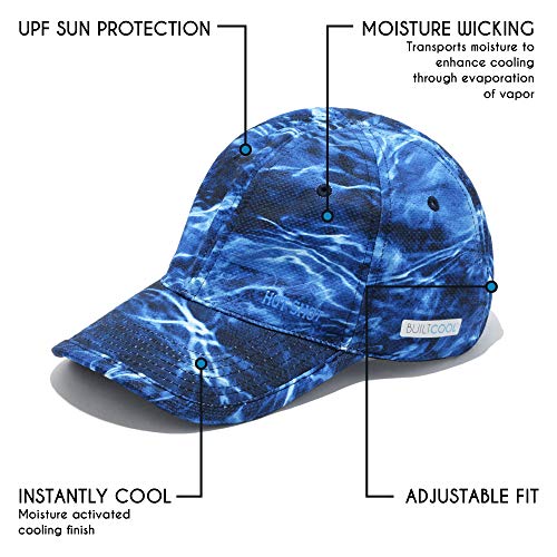 BUILTCOOL Adult Cooling Baseball Hat One Size Moisture-Wicking Mesh Back Lightweight Performance Cap