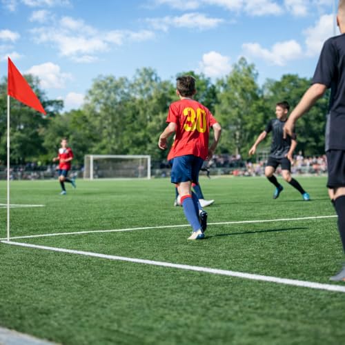 Soccer Corner Flags Set of 10 - 67-Inch Red Fiberglass Flags