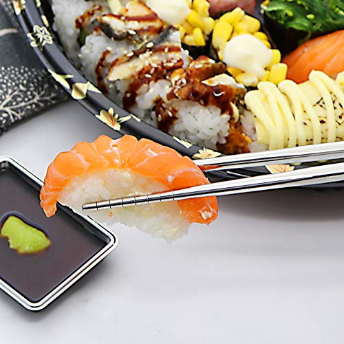 Portable Stainless Steel Travel Utensils Set - 8 Pieces, Silver