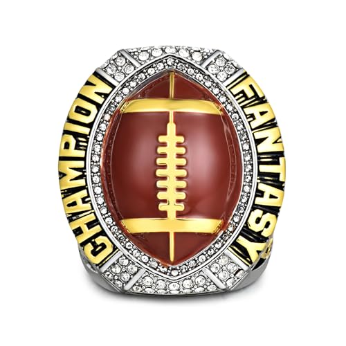 Fantasy Football Championship Ring - Gold & Silver Dual Plated - 13