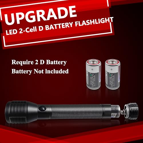 Heavy-Duty LED D Battery Flashlight (2-D)