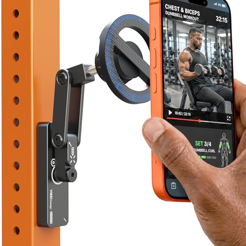 VMEI Magnetic Phone Mount for Golf Cart & Gym - 360° Rotation, Strong Magnet, Universal Fit