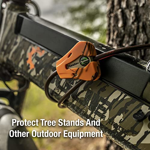 Master Lock Cable Lock, Python Adjustable Keyed Cable Lock, 6 ft. Long Cable, 2 Pack Mossy Oak Blaze Camouflage