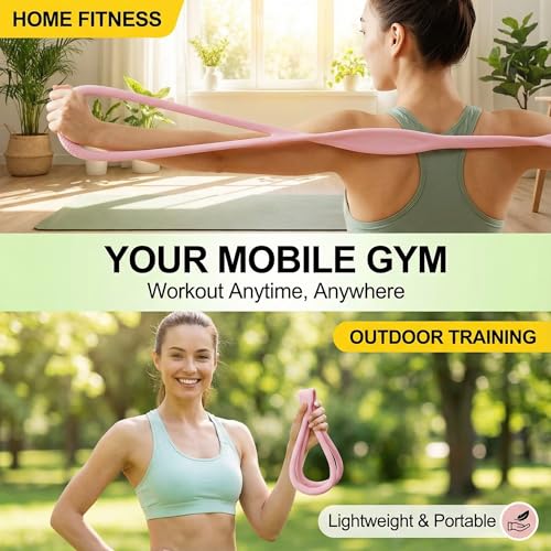 Figure 8 Resistance Bands for Strength Training - Pink