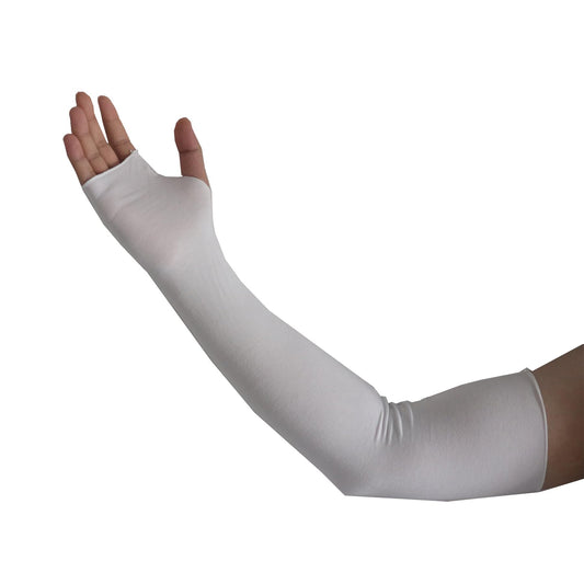SHUEASE Wrist Sleeve Under Splint Hand Sock(Pack of 4) Modal Stockinette Arm Protector Covers | Thin Skin-Friendly, Pre-Wrap Liner for Air Cast & Hand Brace(White)