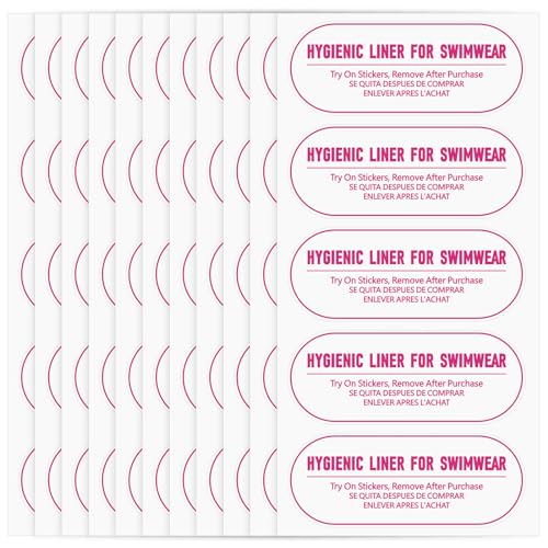 Swimwear Try On Stickers - Adhesive Hygiene Liners (50 Pack)