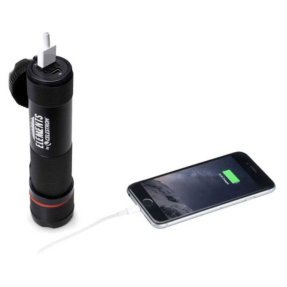 Celestron – Elements ThermoTorch 3 Astro Edition – Rechargeable Red LED Flashlight – Ergonomic Hand Warmer & USB Power Bank – 3-in-1 Tactical Tool – 3350 mAh Lithium-Ion Battery