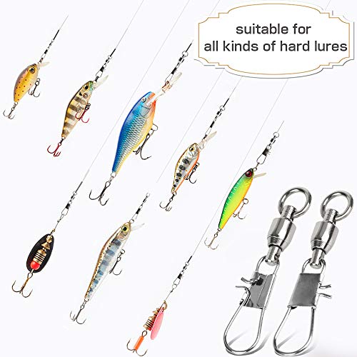 AMYSPORTS Fishing Swivels with Interlock Snap Ball Bearing Saltwater