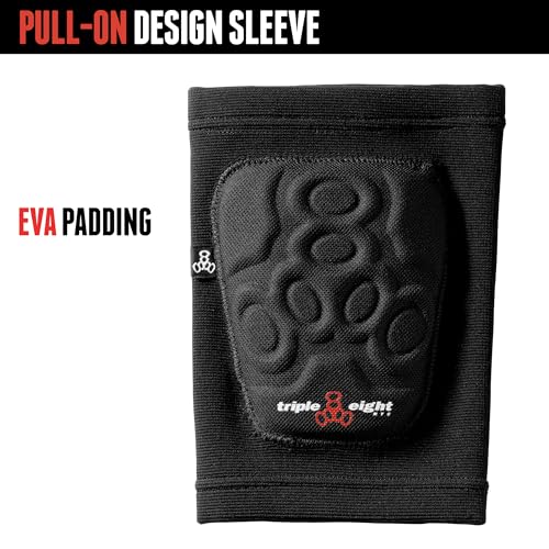Triple Eight Covert Elbow Pads Black Large - Slim, Flexible Protective Gear for Skating & Biking