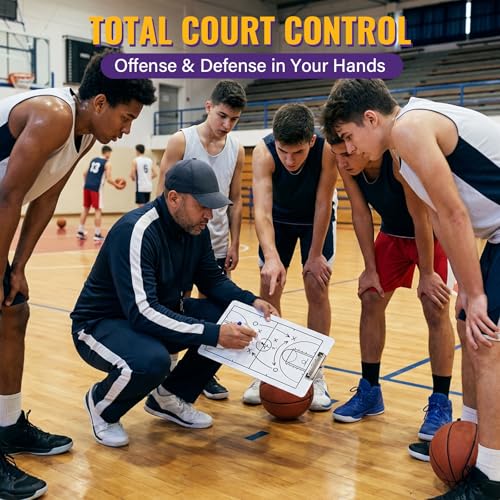 Double-Sided Basketball Coaching Board - Portable Dry Erase