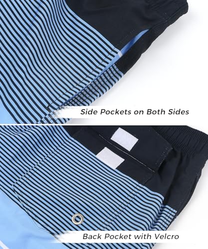 Men's Swim Trunks with Mesh Liner | Quick Dry Drawstring Shorts