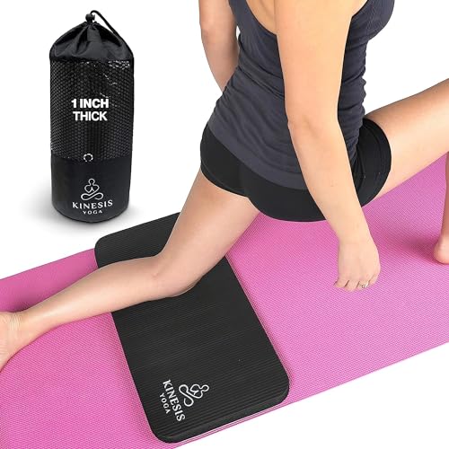 Extra Thick Yoga Knee Pad Cushion - 25mm Supportive Foam with Mesh Bag