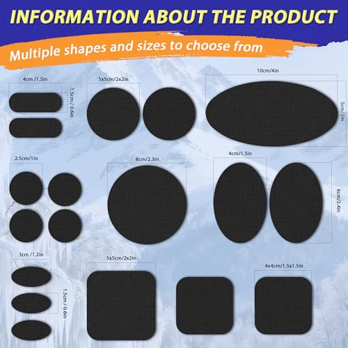 18 Pcs Down Jacket Repair Patch Kit - Waterproof Nylon Fabric