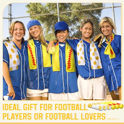 Microfiber Cooling Towels for Sports - 6 Pack, Softball Print, 40 x 12 Inch