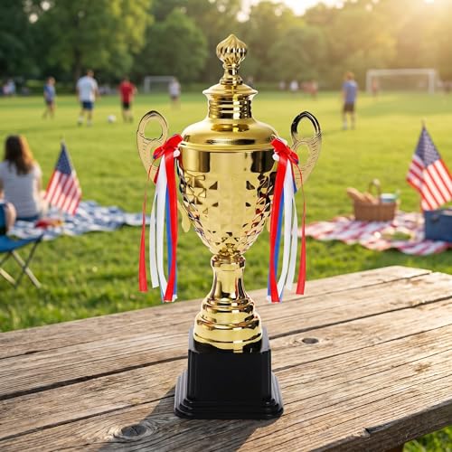Large Gold Trophy Cup - 14.5" Award for Sports & Tournaments
