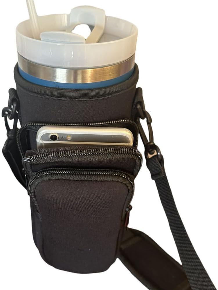 Stanley Water Bottle Carrier Bag - Phone Pocket & 3 Pockets for 40 oz Stanley Cup Accessories