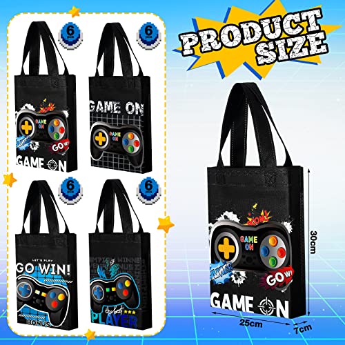 Video Game Party Favor Bags Set - Reusable Candy Treat Bags for Kids & Gamers