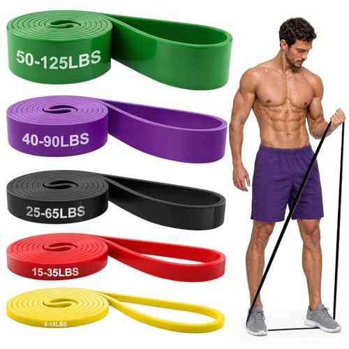 Resistance Bands Set - 5 Levels of Pull Up Assistance - Colorful