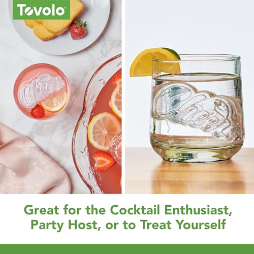 Cheers Ice Mold Set of 2 - Craft Ice Cube Molds for Whiskey & Cocktails