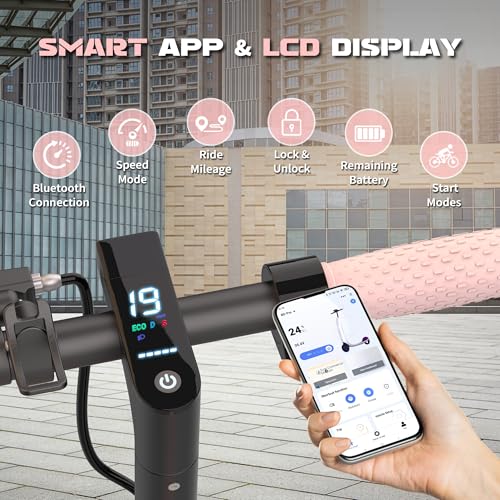 Foldable Electric Scooter 350W Motor, 19 MPH, 15 Mile Range