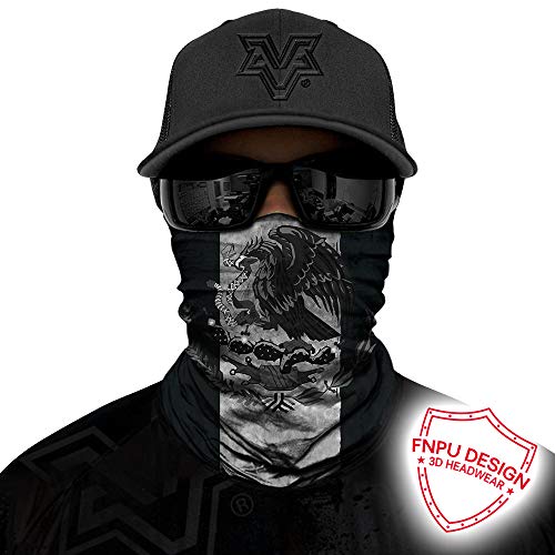 Blackout Mexico Flag Neck Gaiter - Multi-Use Face Scarf & Bandana