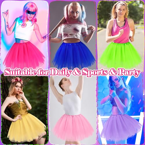 Fluffy Hot Pink Tutu Skirt for Women - 5 Layer 80s Costume