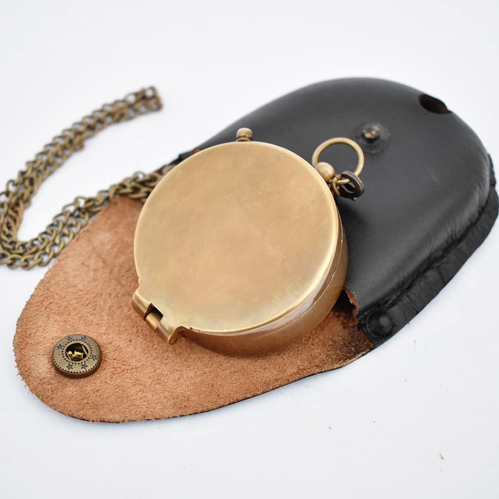 Trust In The Lord Engraved Compass - Proverbs 3:5-16 Graduation Gift | Stamped Leather Case, Perfect for Camping & Boating