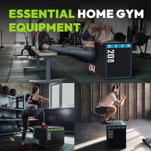 Plyometric Jump Box - 3-in-1 Adjustable Foam Training Equipment - 16 lb