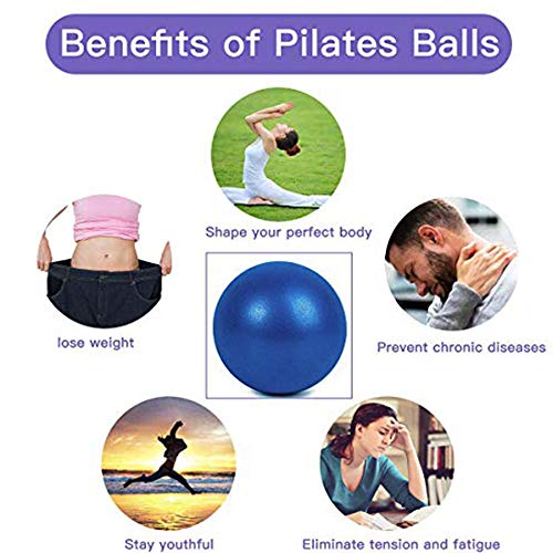 9 Inch Pilates Ball - Mini Exercise Yoga Ball for Workout - Pink