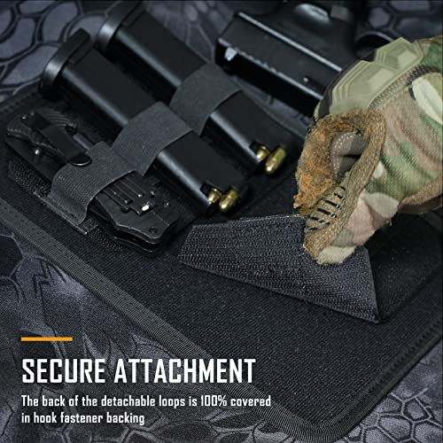 WYNEX Black Tactical Bag Insert with Elastic Loops - Hook & Loop Organizer