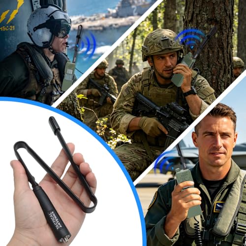 Dual Band Ham Radio Tactical Antenna - 18.89 Inch Foldable High Gain VHF UHF