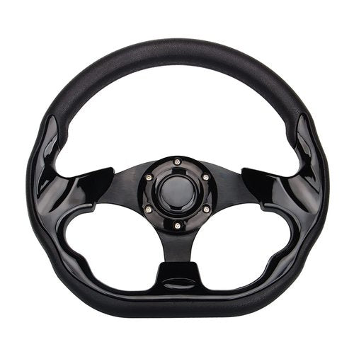 D Shape Style Golf Cart Steering Wheel Universal Design for Club Car Ds and Precedent EZGO RXV & TXT, Yamaha Golf Cart Steering Wheel