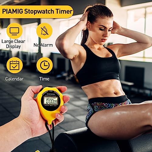 Large Display Digital Stopwatch Timer - 2 Pack Yellow
