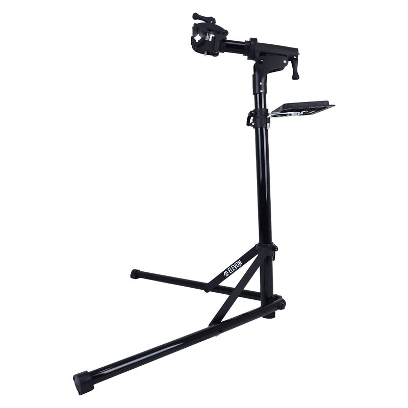 Elevon Bike Repair Stand Portable Mechanic Rack Height Adjustable (38.5-61.5in) Aluminun Alloy, Black, One Size
