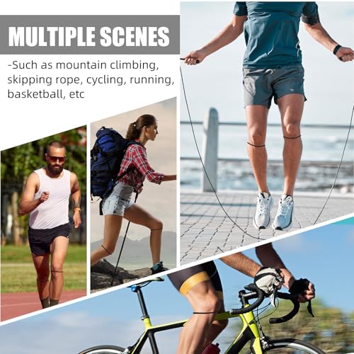 Patellar Knee Band with Strap - 2 Pack, Size M, Black