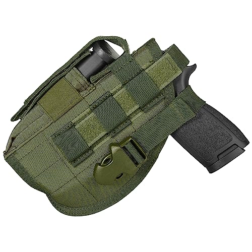 Adjustable Tactical Molle Belt Gun Holster - Army Green Left Hand