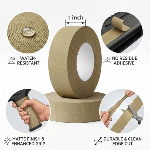 2 Rolls Magsaddle Gun Grip Tape, Non-Reflective, No Residue Goon