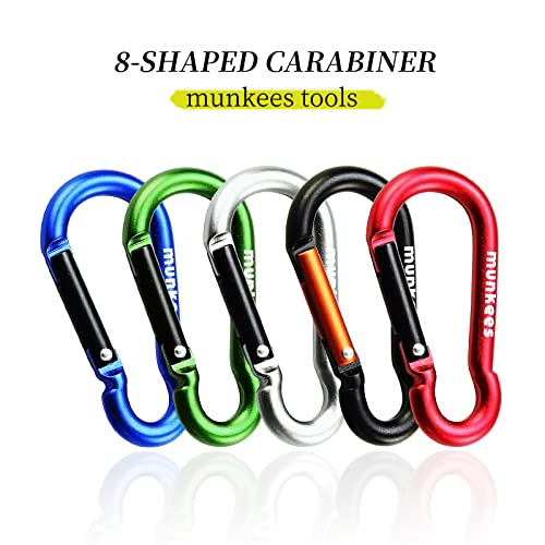 8-Shaped Aluminum Carabiner Clips Keychain - Large Blue