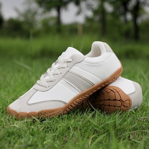 Grand Attack Womens Barefoot Minimalist Trail Running Shoes, 8 Wide /651/White Grey