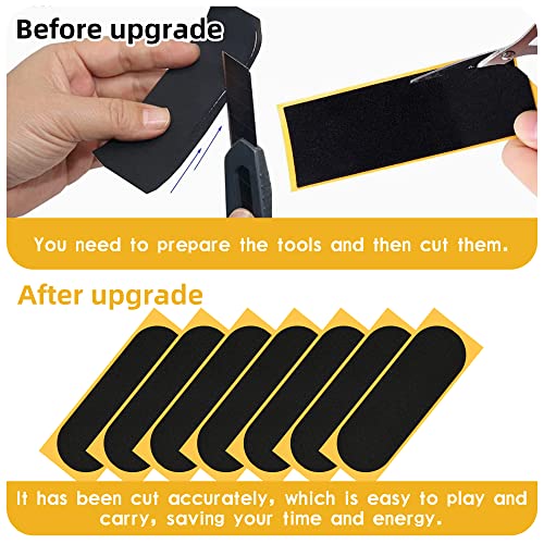 Fingerboard Grip Tape - 12Pcs Pre-Cut Adhesive Stickers Style 4